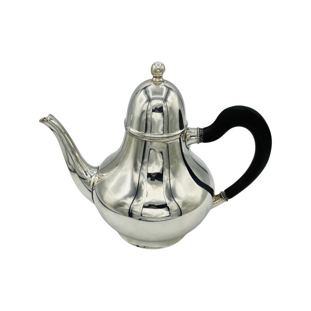 Vintage Tiffany & Co 925 Sterling Silver 2.5 Pints Wooden Handle Tea Pot